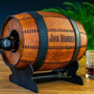 Выкройка кожаной бочки для виски-интерьера.