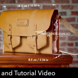 Выкройка кожаной сумки-портфеля.