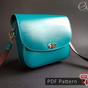 Выкройка женской кожаной сумки через плечо.