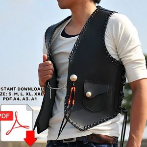 Выкройка мужского кожаного жилета.