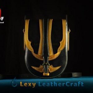 Выкройка маленькой кожаной сумки.