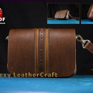 Выкройка маленькой кожаной сумки через плечо для женщин.