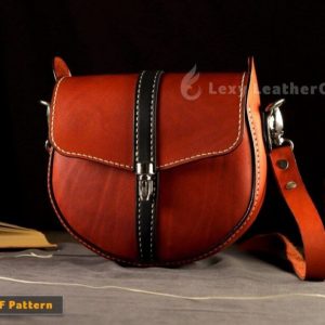 Выкройка женской кожаной сумки через плечо.