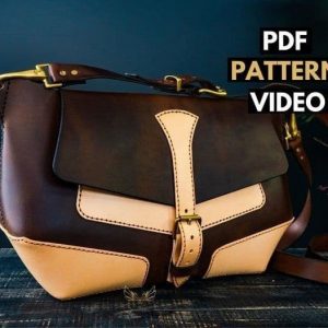 Выкройка миниатюрной кожаной сумочки через плечо для женщин.
