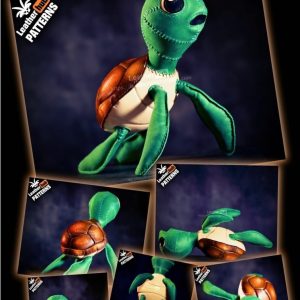 Выкройка мягкой игрушки черепахи из кожи.