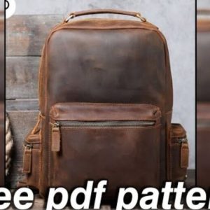 Выкройка кожаного рюкзака с видео сборки.