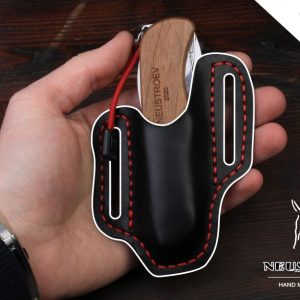 Выкройка кожаной кобуры на ремень для ношения ножа.