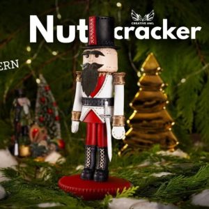 Выкройка кожаной игрушки в виде Щелкунчика для елки или декора.