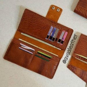 Выкройка из кожи для длинного кошелька