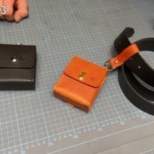 Выкройка кожаной сумки через плечо для квадратных предметов