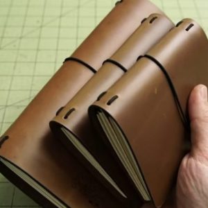 Выкройка кожаной обложки для ежедневников и блокнотов различных форматов.