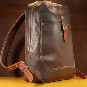 Выкройка кожаного рюкзака с молнией и клапаном для городской носки.