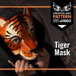 Выкройка кожаной маски в виде тигра.
