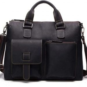 Выкройка кожаного портфеля для ноутбука и документов.