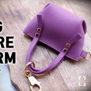 Выкройка небольшого кожаного брелока для сумочки