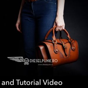 Выкройка кожаной сумки для различных вещей или инструментов.