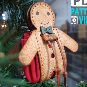 Выкройка кожаной елочной игрушки.