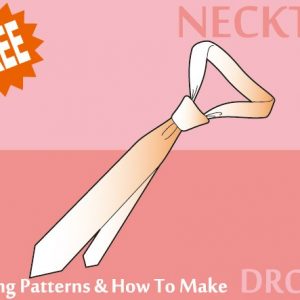Выкройка тонких галстуков различных размеров.