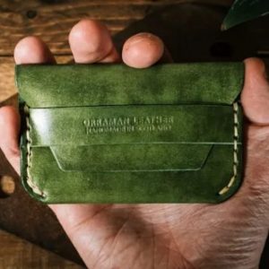 Выкройка кожаной визитницы с клапаном.