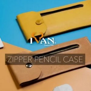 Выкройка кожаного пенала с центральной молнией