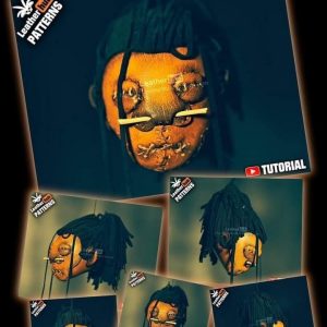 Выкройка маленькой кожаной игрушки в виде сморщенной головы из мира Гарри Поттера.