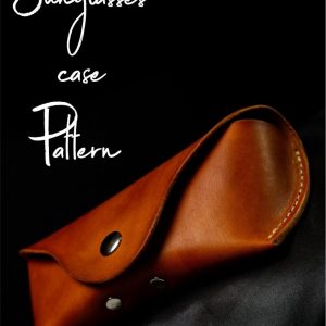 Выкройка кожаного чехла для очков с застежкой на кнопке.