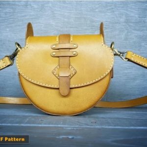 Выкройка женской кожаной сумки через плечо.