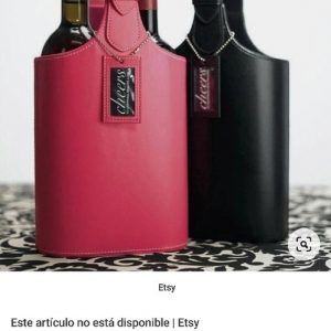 Выкройка кожаного чехла для бутылки вина с пряжкой ремня.