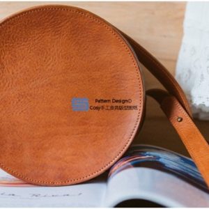 Выкройка круглой кожаной женской сумки через плечо.