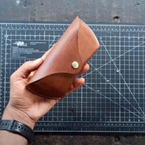 Кожаный чехол для очков с выкройкой.