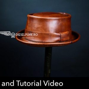 Выкройка маленькой мужской кожаной шляпы.