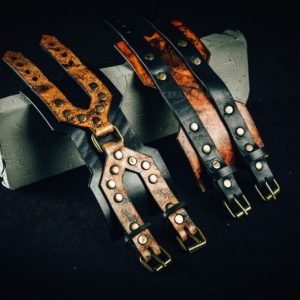 Выкройка кожаного браслета на руку.