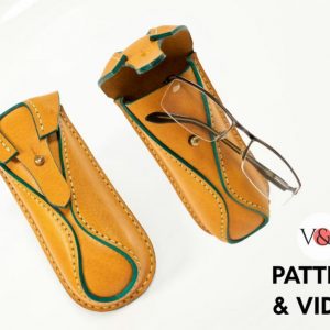 Выкройка кожаного чехла для очков.