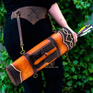 Выкройка кожаного колчана для стрел.