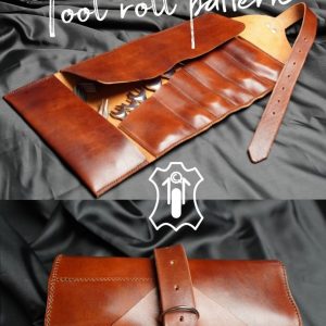 Выкройка кожаного чехла-сворачивалки для инструментов.