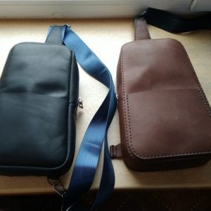 Выкройка кожаной сумки-слинга с перфорацией 6 мм.