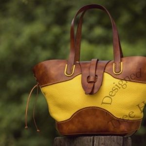 Выкройка крупной кожаной сумки с клапаном.