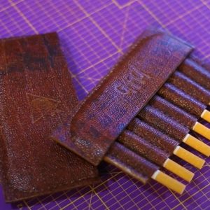 Выкройка кожаного портсигара на 8 сигарет.