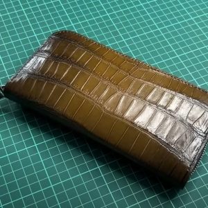 Выкройка кожаного длинного кошелька на молнии.