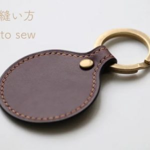 Выкройка для круглого кожаного брелока.