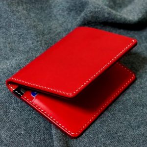 Выкройка кожаного кошелька двойного сложения.