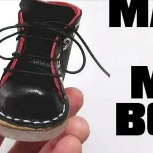 Выкройка кожаного брелока для обуви.