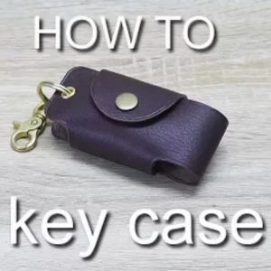 Выкройка кожаного чехла для автомобильных ключей.