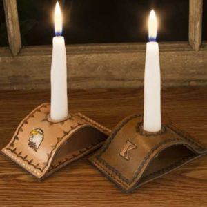 Выкройка кожаного подсвечника для стола.