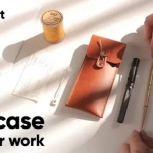 Выкройка небольшого кожаного пенала для письменных принадлежностей или инструментов.