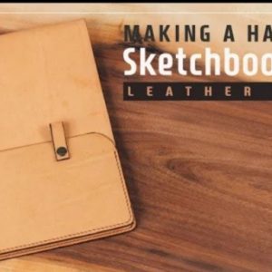 Выкройка кожаной обложки для скетчбука.