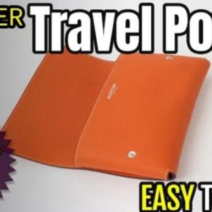 Выкройка кожаной косметички-органайзера для аксессуаров в дорогу.