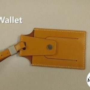 Выкройка кожаного чехла для бейджа.