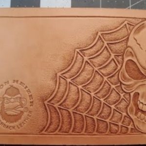 Выкройка черепа и паутины с инструкцией по обработке кожи.