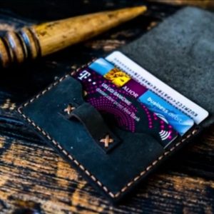 Выкройка для кожаной визитницы с клапаном.